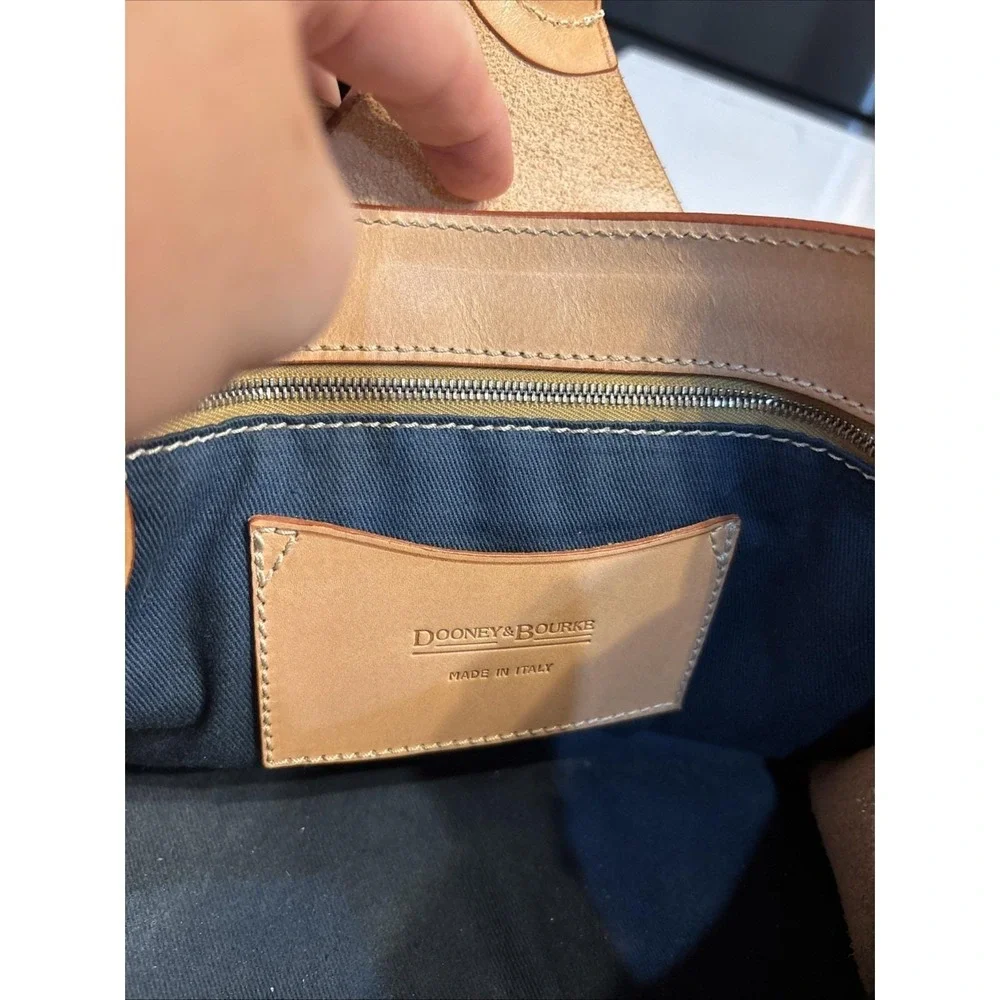 Dooney & Bourke Y2K Rainbow Monogram Canvas Shoulder Bag Leather Trim